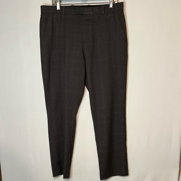 Perry Ellis Portfolio 34X30 Slim-Fit Pants Folio Flex Waistband Gray - Picture 1 of 4